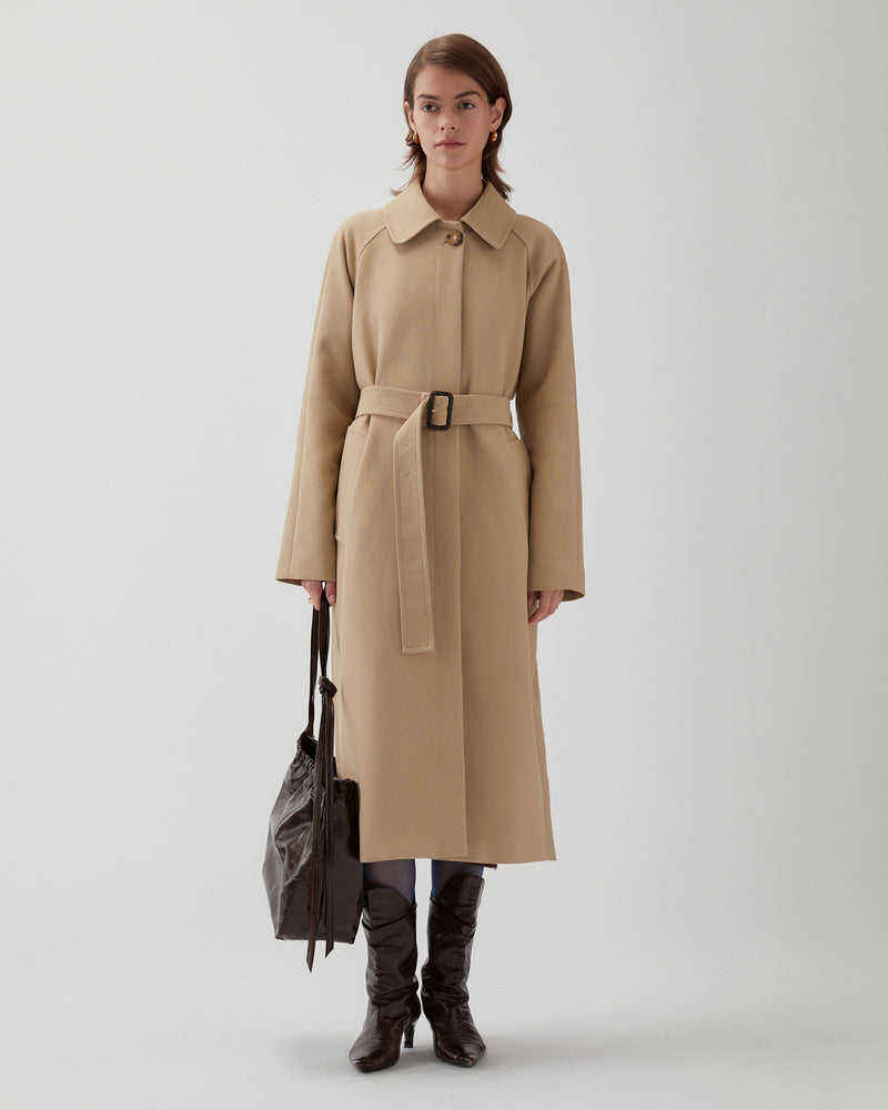 Alice Coat Cotton Silk Double-face Beige