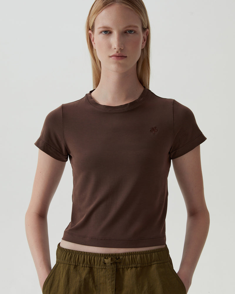 Adina T-shirt Modal Blend Jersey Brown