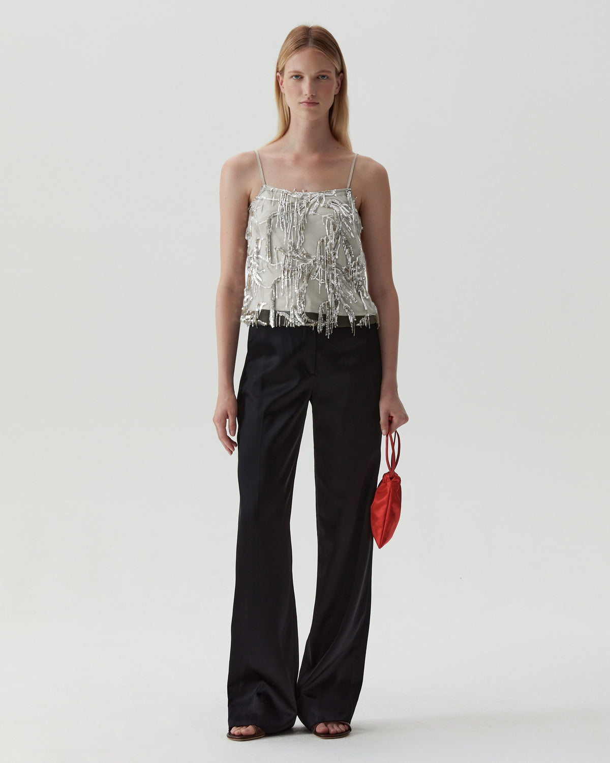 Cami Top Sequin Silver