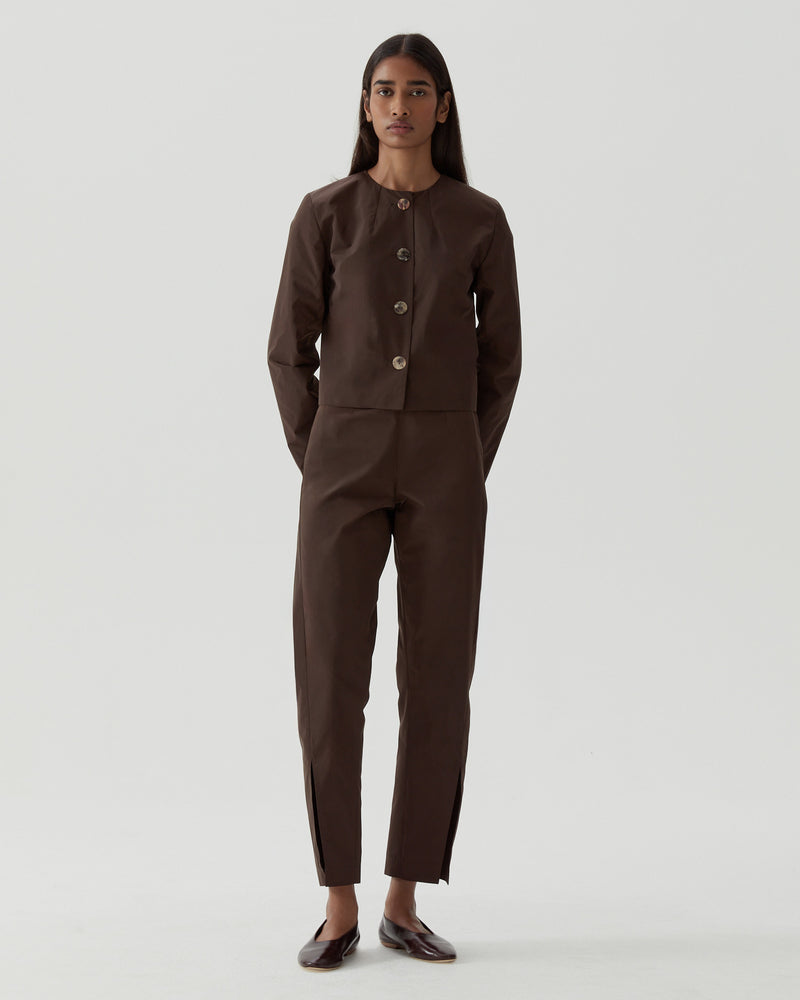 Cleo Jacket Taffeta Brown