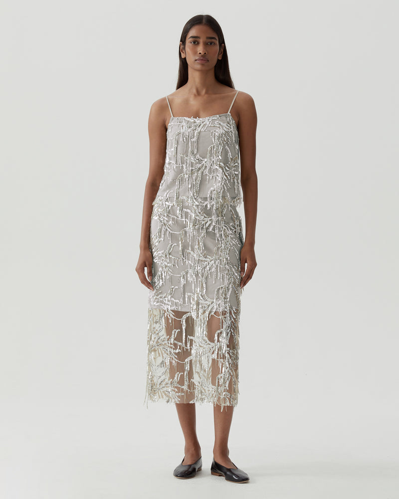 Justine Skirt Sequin Silver