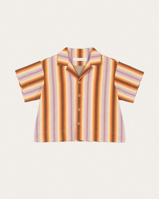 Casey Shirt Cotton Stripe Purple