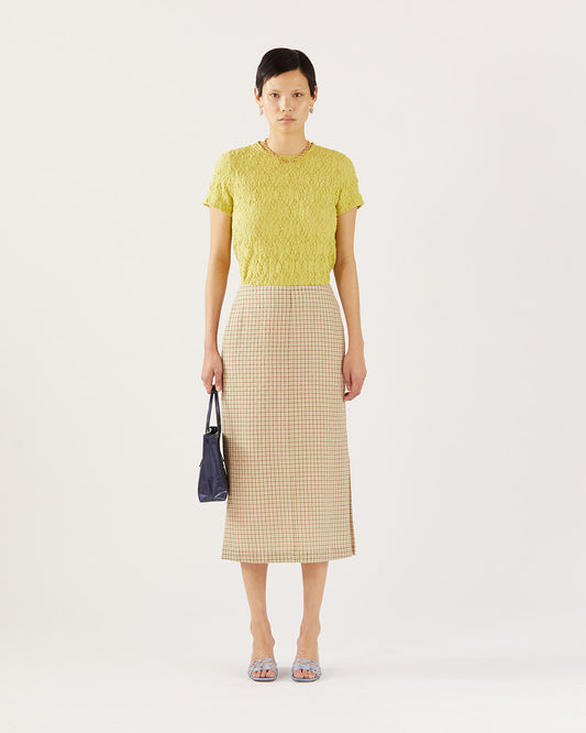 Justine Skirt Check Green