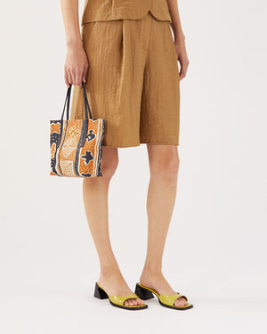 Lucy Bag Linen Printed Brown