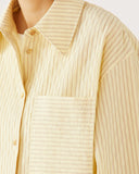 Caprice Shirt Cotton Seersucker Stripe Yellow