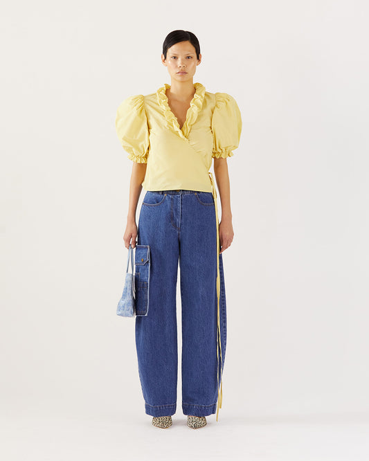 Luna Blouse Taffeta Yellow