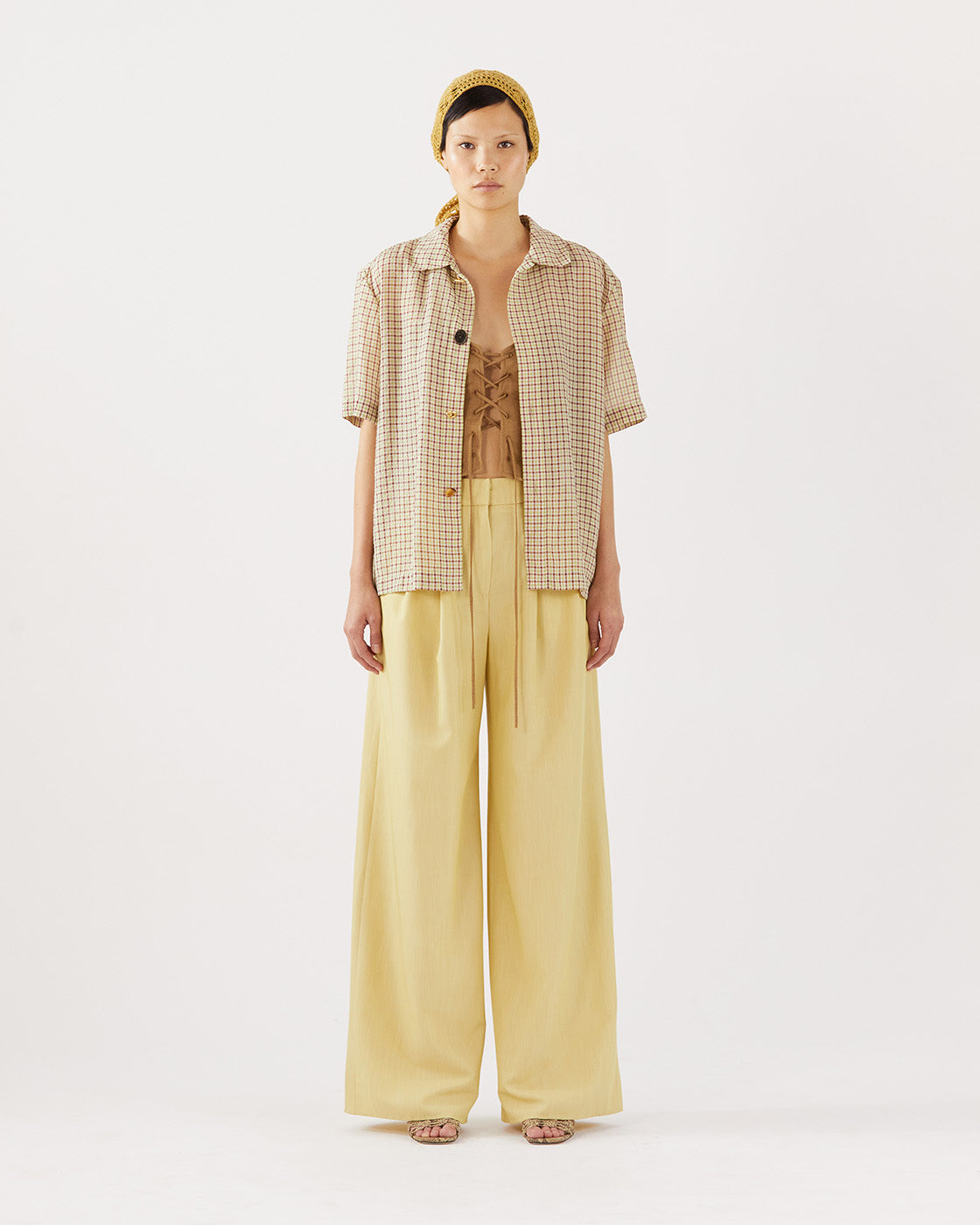 Marty Shirt Check Green – REJINA PYO