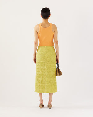 Justine Skirt Lace Floral Lime