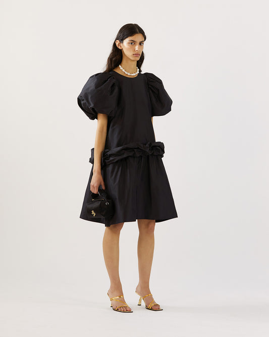 Daisy Dress Recycled Blend Taffeta Navy