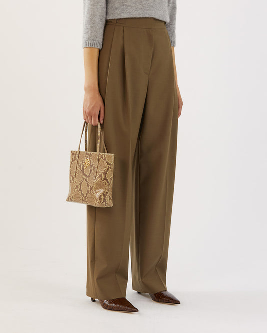 Eunah Trousers Wool Blend Olive