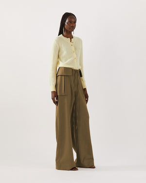 Sonia Trousers Wool Blend Olive