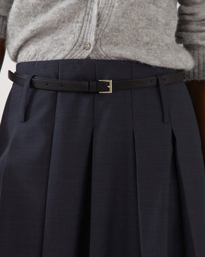 Odette Skirt Wool Blend Suiting Slate