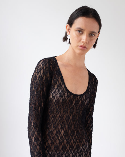 Mila Dress Lace Black