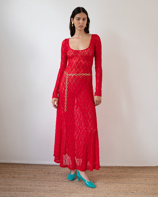 Mila Dress Lace Red – REJINA PYO Mila Dress Lace Red – REJINA PYO