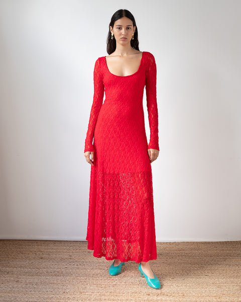 Mila Dress Lace Red REJINA PYO Mila Dress Lace Red REJINA PYO