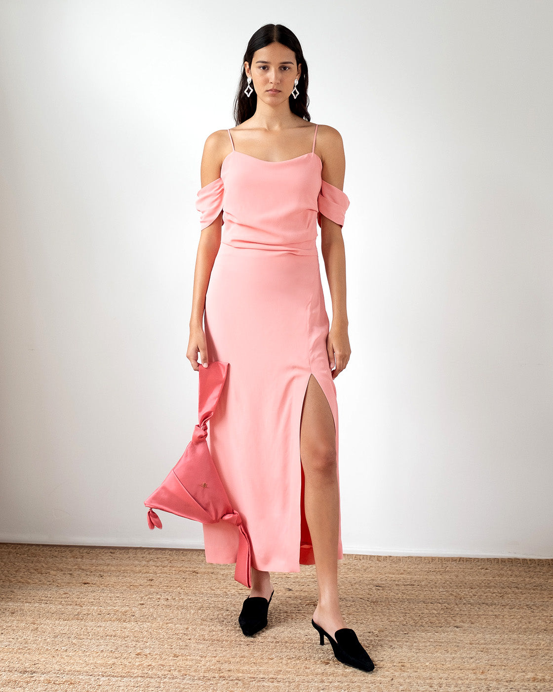 Pauline Dress Crepe Viscose Pink REJINA PYO