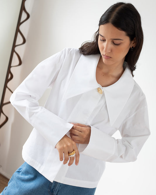 Riley Shirt Organic Cotton Off-White