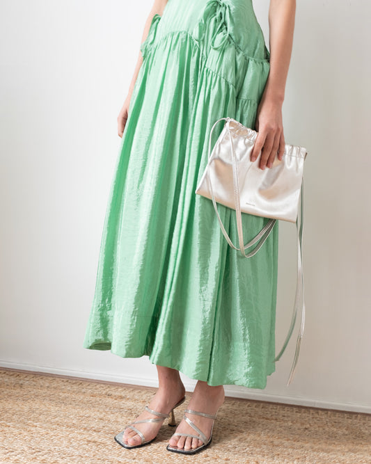 rejina pyo silver dress $1181 Rejina Pyo Women's Silver Adeline Lam Dress Size EU34 US2