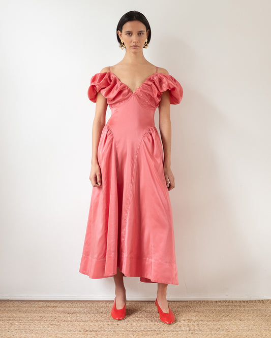 Erin Dress Viscose Blend Taffeta Pink