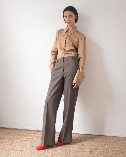 Cathy Trousers Tencel Blend Grey