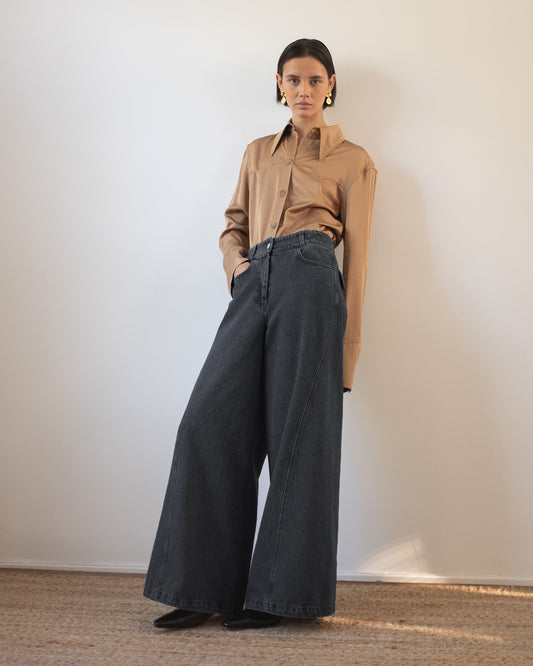 Linda Trousers Organic Cotton Denim Black