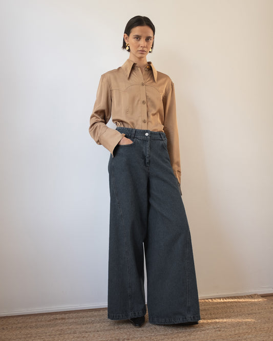 Linda Trousers Organic Cotton Denim Black