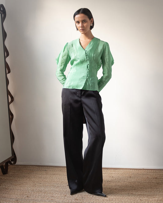 Julie Blouse Viscose Blend Jade