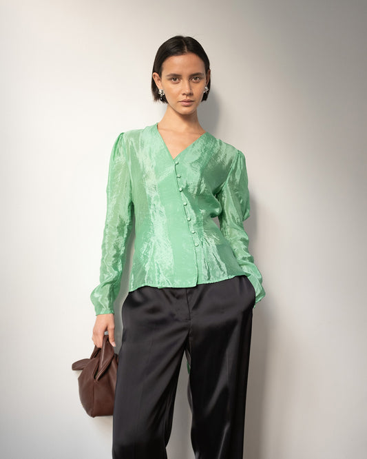 Julie Blouse Viscose Blend Jade