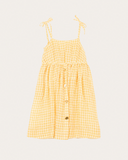 Esme Dress Linen Check Yellow
