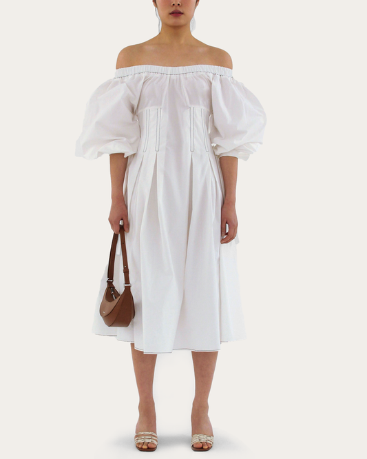 Greta Dress Organic Cotton Off-White