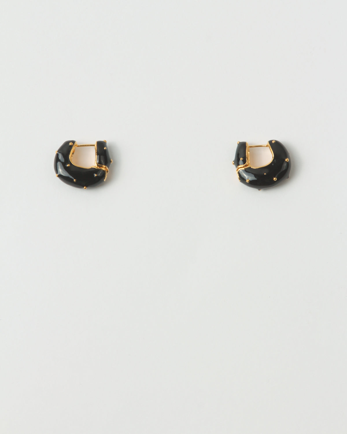 Iris Hoop Earrings Gold Plated and Enamel