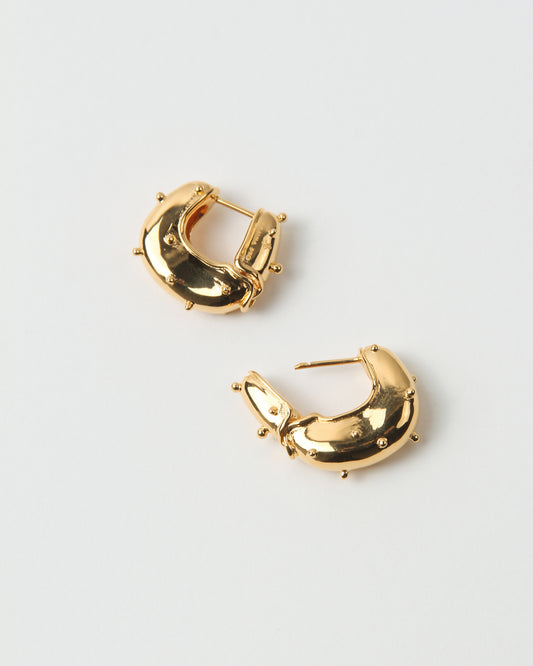 Iris Hoop Earrings Gold Vermeil