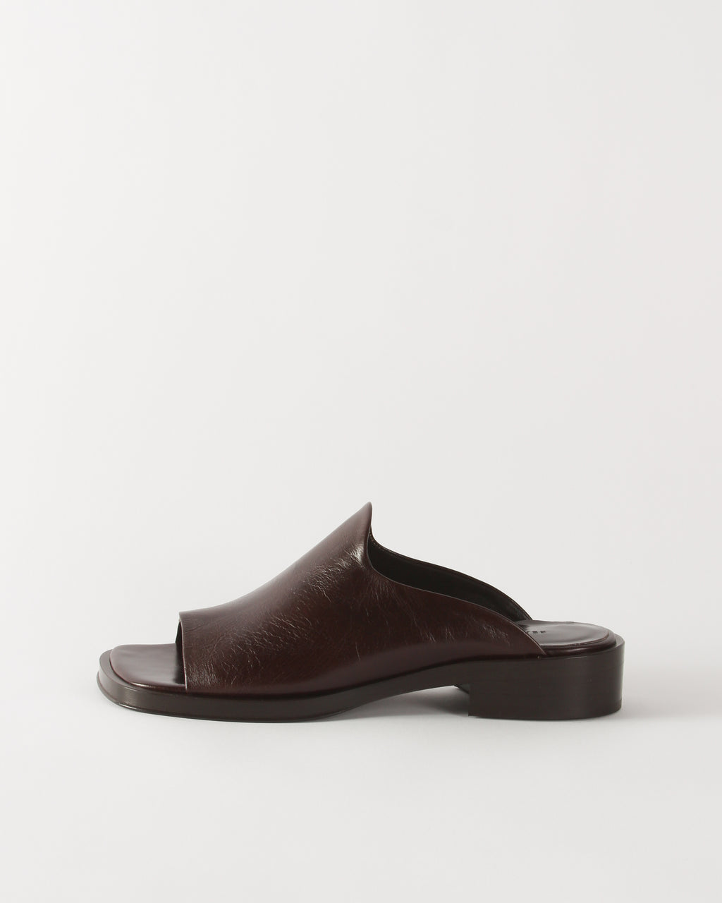 Flat Mule Leather Brown