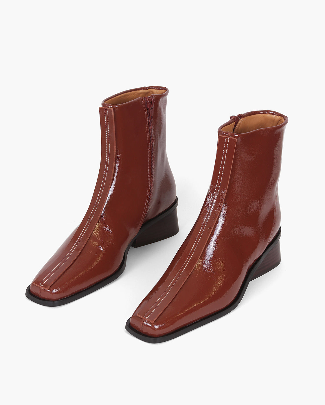 Miki Boot 35mm Patent Leather Pecan - Special Price