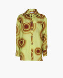 Jodie Shirt Viscose Print Circle Green