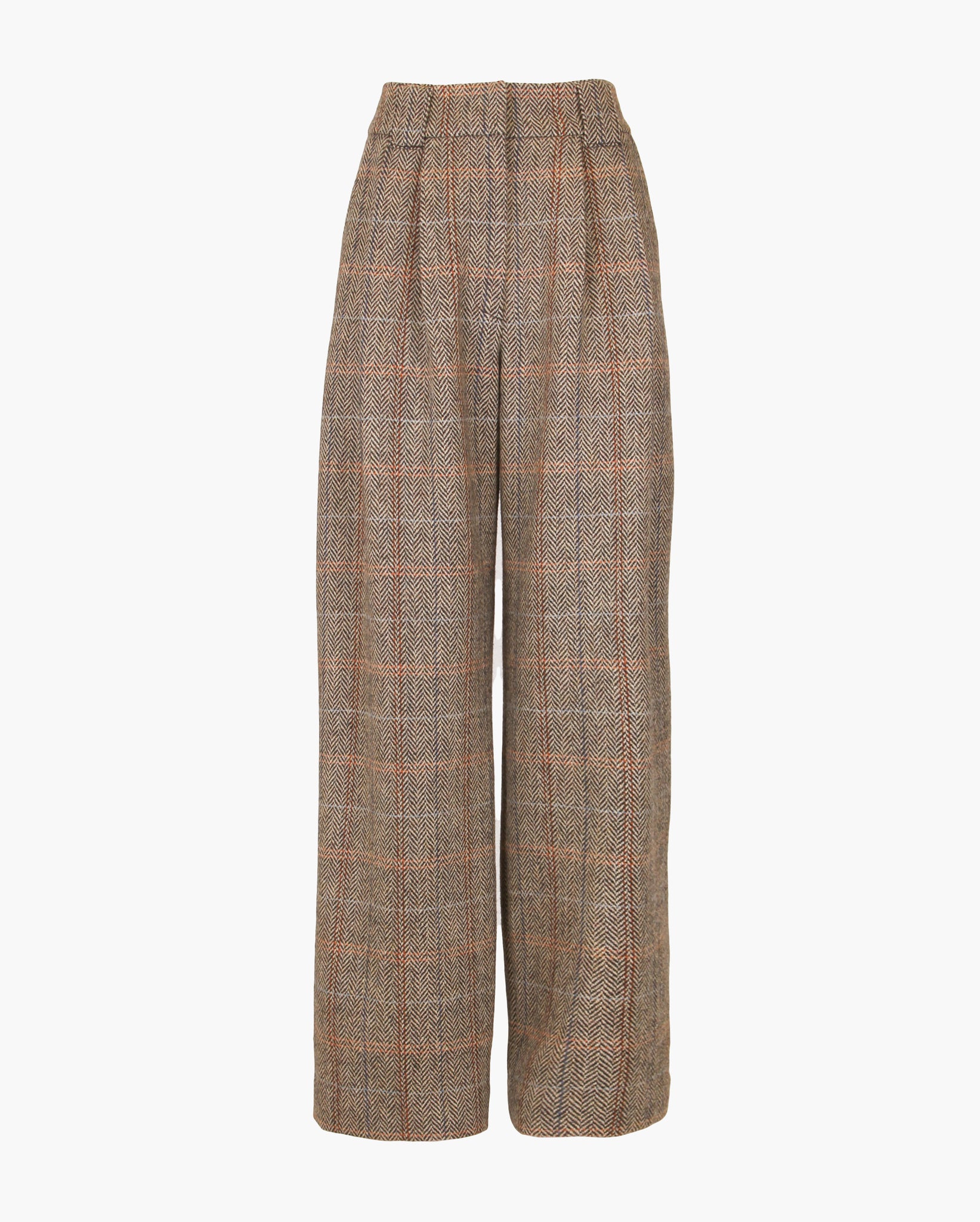 Freya Trousers Wool Herringbone Beige