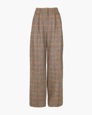Freya Trousers Wool Herringbone Beige