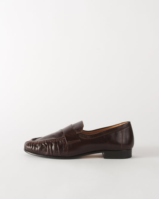 Ruched Loafer Leather Morgano