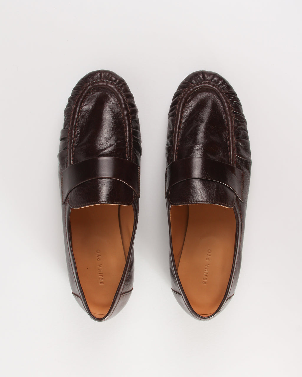 Ruched Loafer Leather Morgano