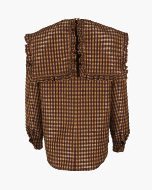 Tate Shirt Italian Check Brown