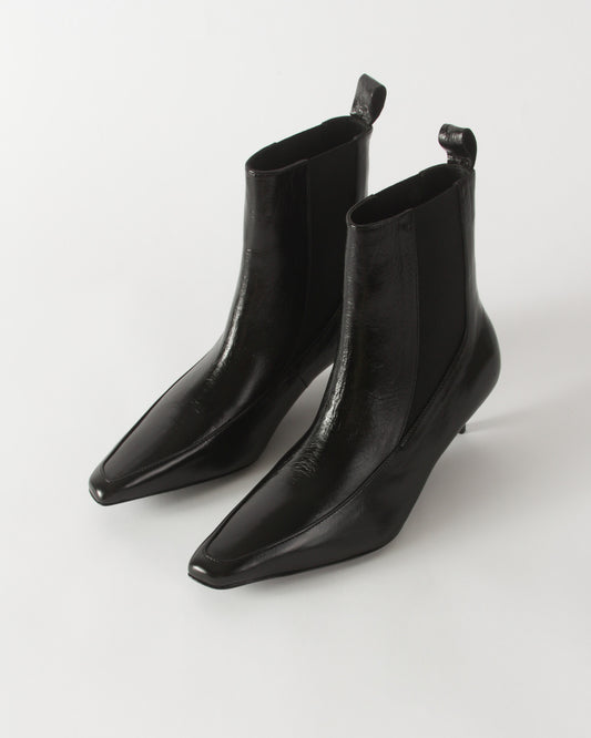 Ankle Boot Leather Nero