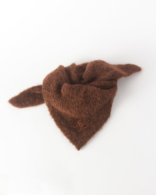 Triangle Scarf Alpaca Brown