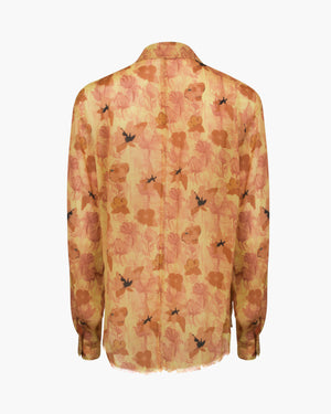 Lyla Shirt Viscose Print Flower Amber