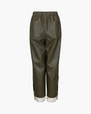 Noemi Trousers Faux Leather Green