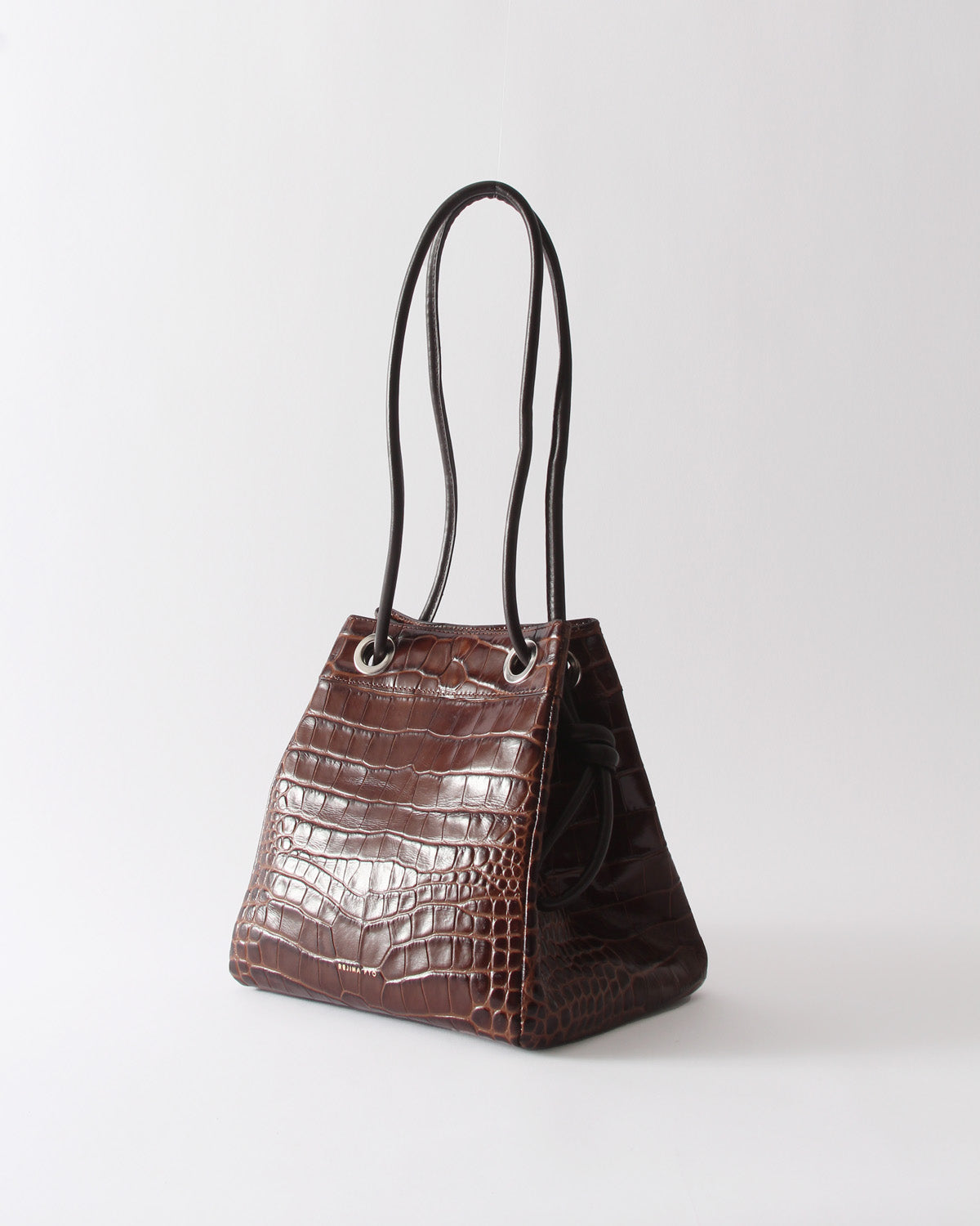 Rita Bucket Leather Embossed Brown