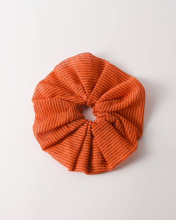 Scrunchie Mesh Stripe Orange