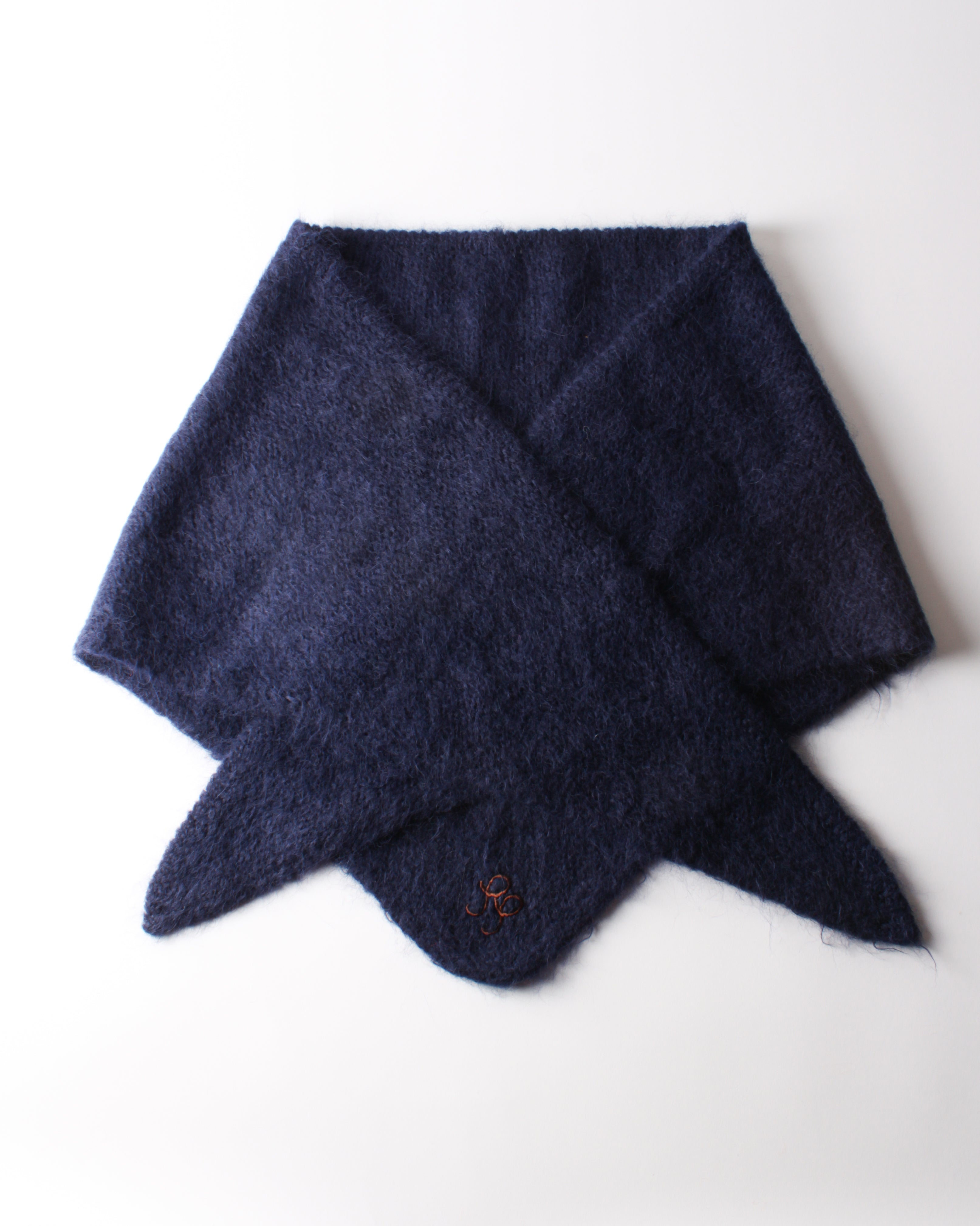 Maxi Triangle Scarf Alpaca Blend Navy – REJINA PYO
