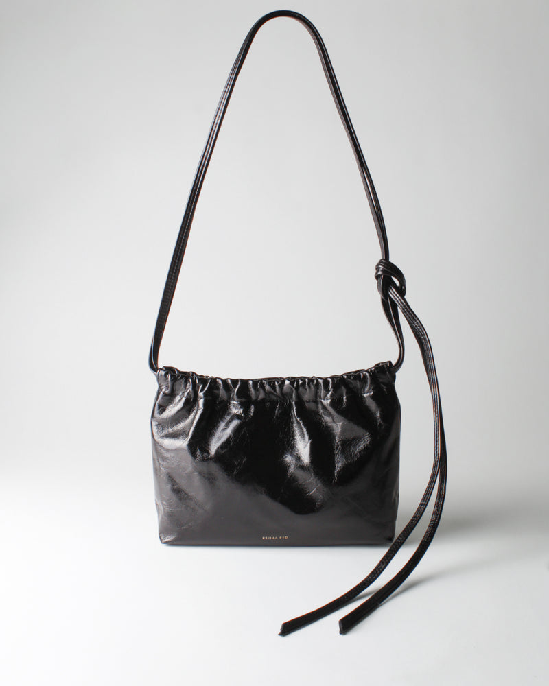 Camila Crossbody Tote Leather Black