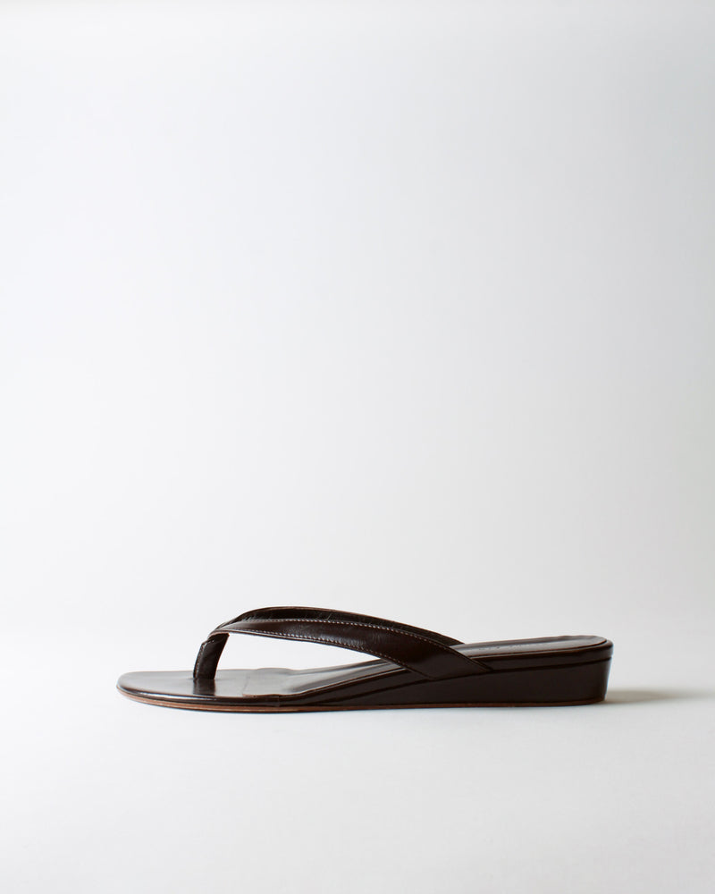 Wedge Thong Leather Morgano