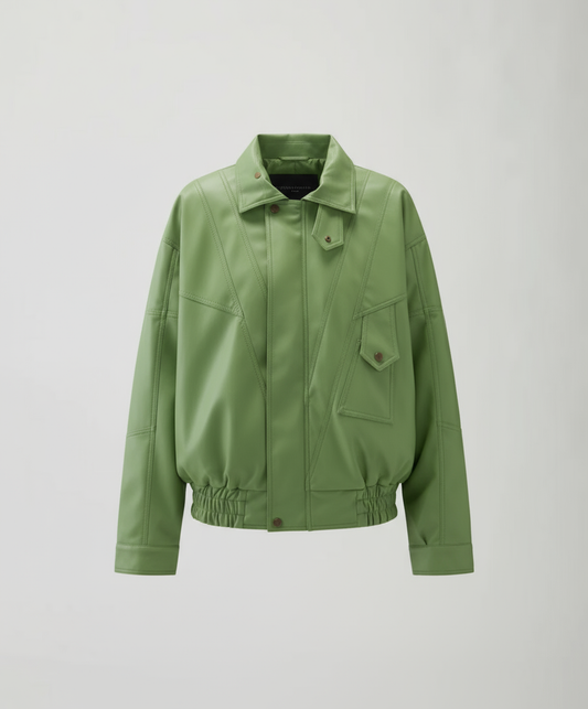 Madison Jacket Faux Leather Green